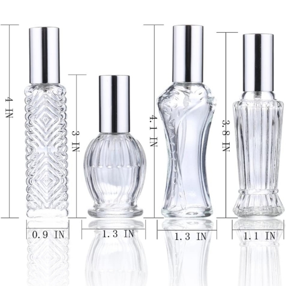 Vintage Refillable Perfume Bottles Glass Empty Spray Bottle - Picture 4 of 4